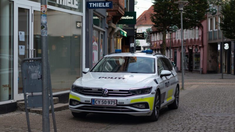 Politibil i Randers