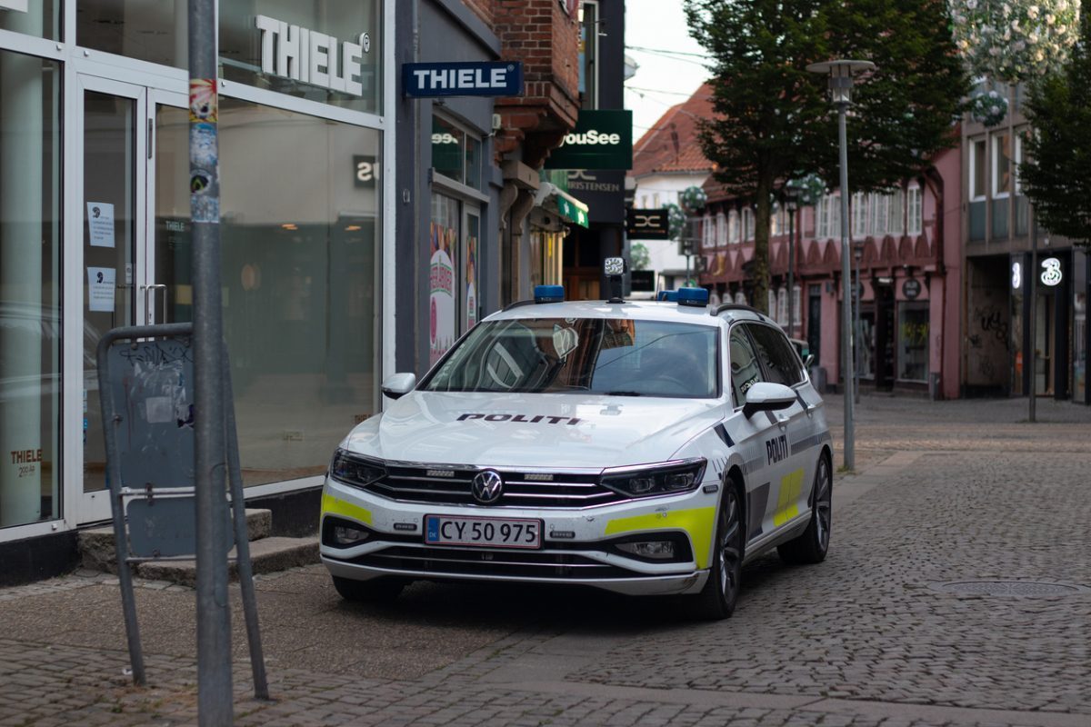 Politibil i Randers